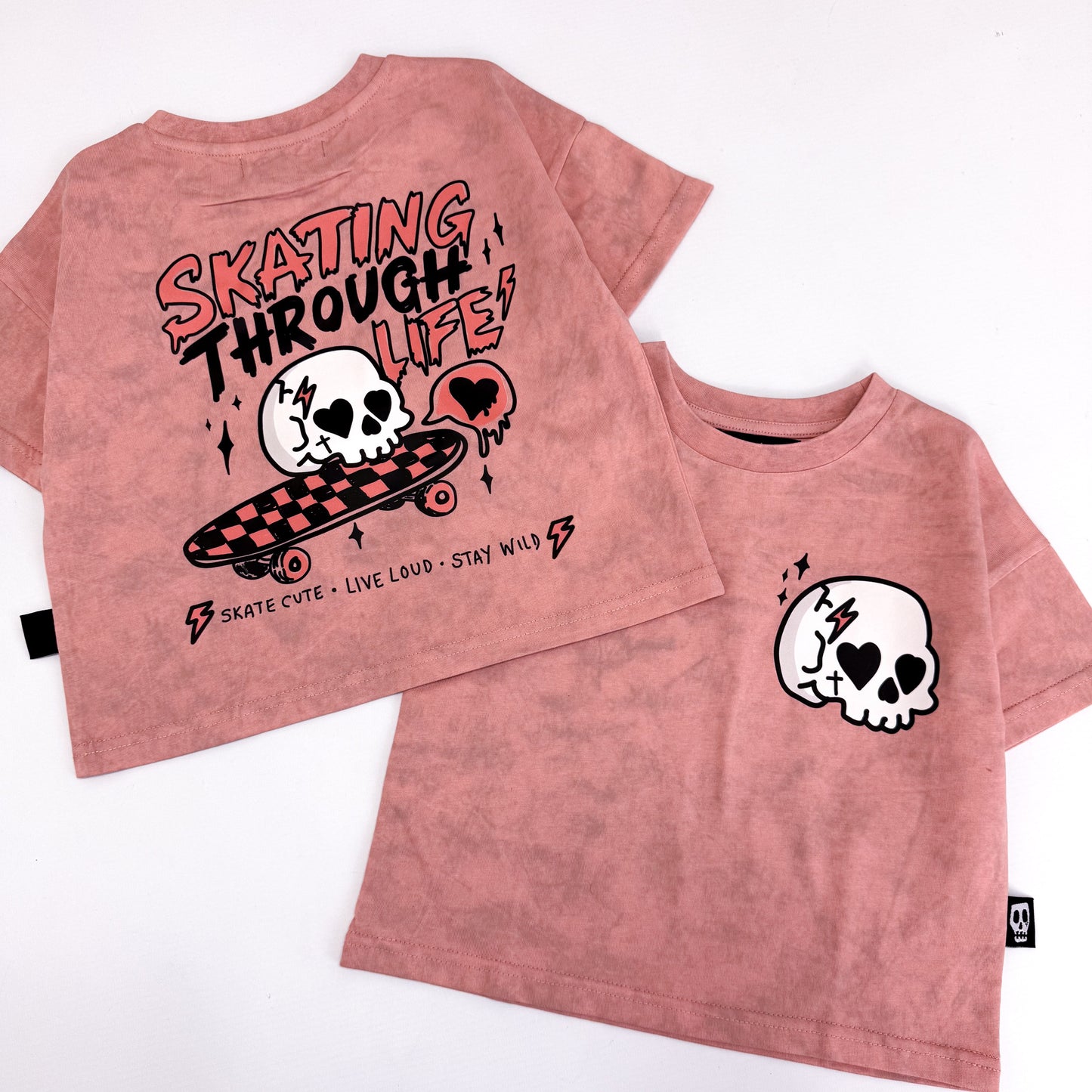 SKATING THROUGH LIFE BACK PRINT OVERSIZED TEE