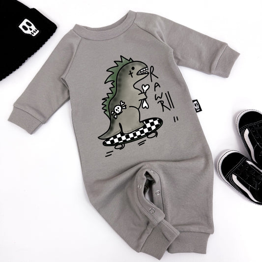 RAWR! DINOSAUR FOOTLESS ROMPER