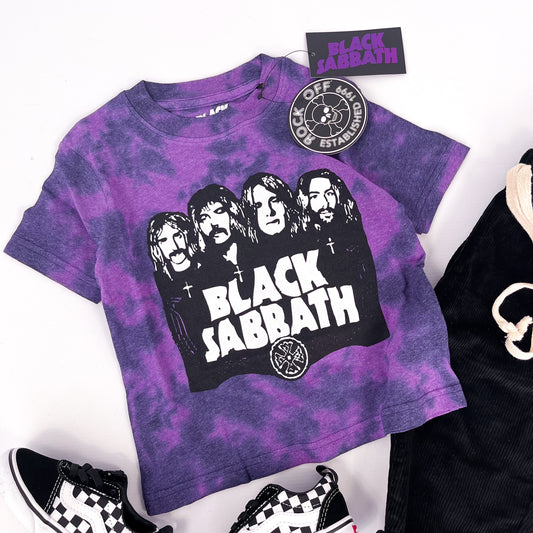 Kids Black Sabbath band t shirt,  purple dip dyed