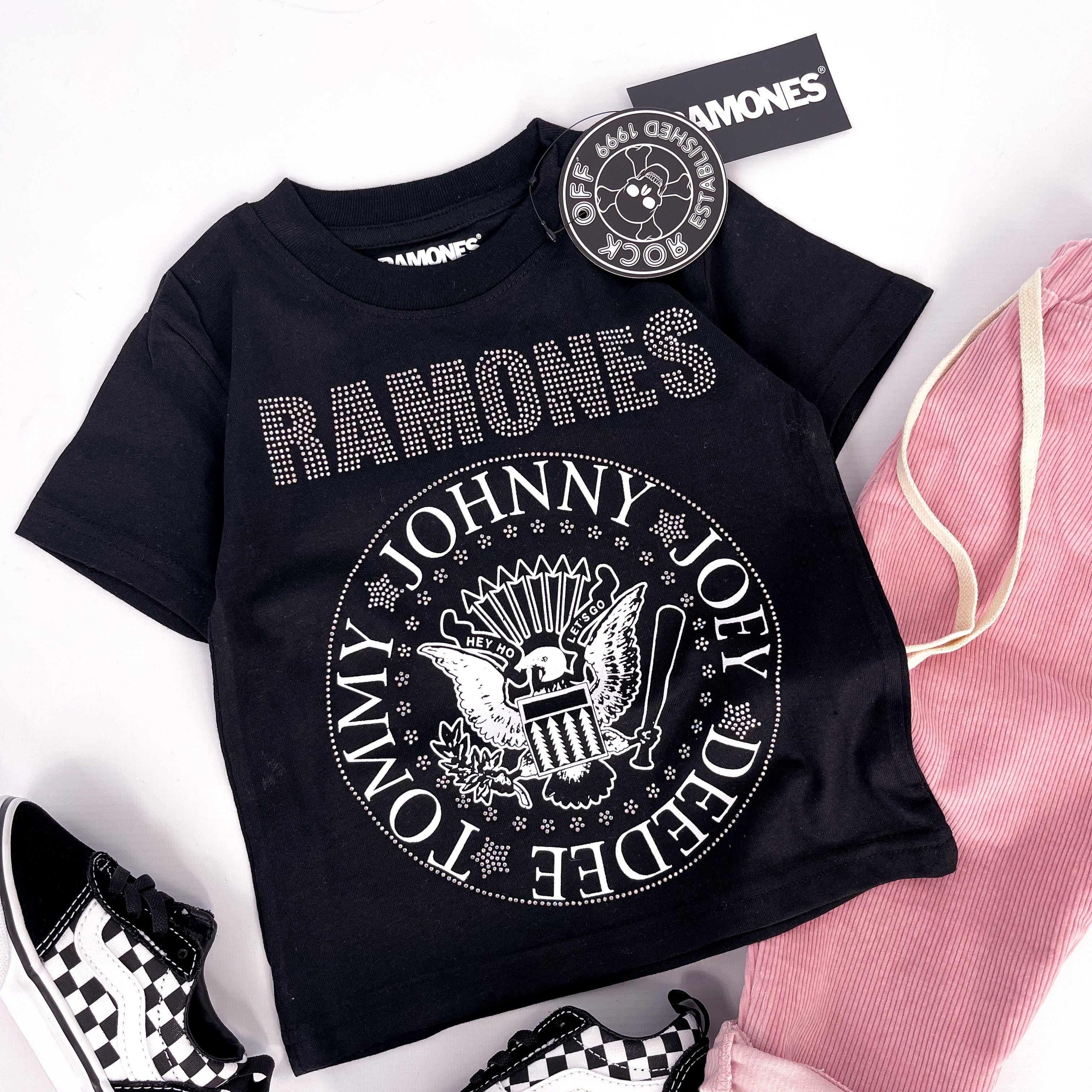 Kids Ramones Band T Shirt Presidential Seal Officially Licensed Skeletots