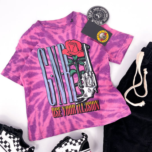 Kids Guns N' Roses band t shirt, Use Your Illusion pistol design