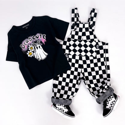 CHECKERBOARD DUNGAREES