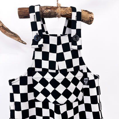 CHECKERBOARD DUNGAREES