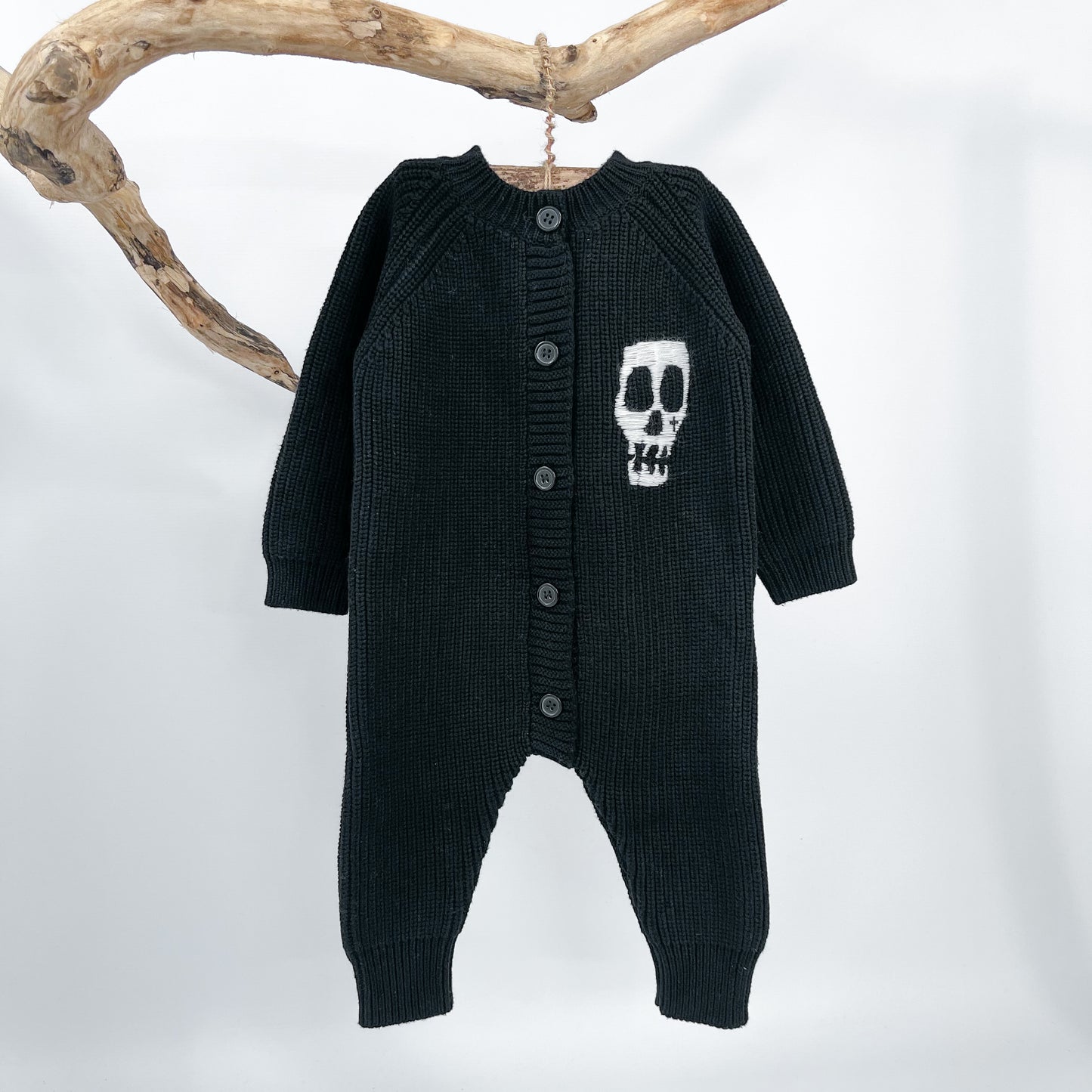 CHUNKY KNITTED SKELLY SKULL ALL IN ONE
